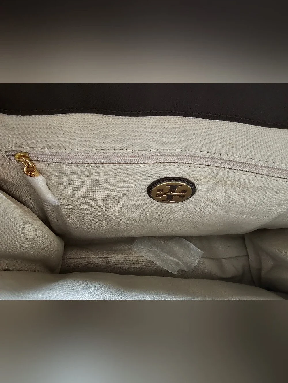 NWT Tory Burch Nylon/Patent Leather Brown Tote